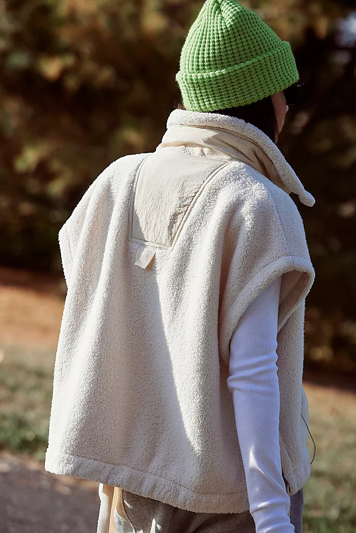 Free People Movement Scout It Out Fleece Vest in Birch Tree