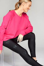 Load image into Gallery viewer, Terez Black Foil Star Leggings