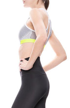 Load image into Gallery viewer, WITH High Neck Bra- Striped w Neon Accent