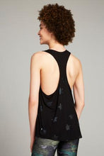 Load image into Gallery viewer, Terez Foil Stars Racerback - Black on Black