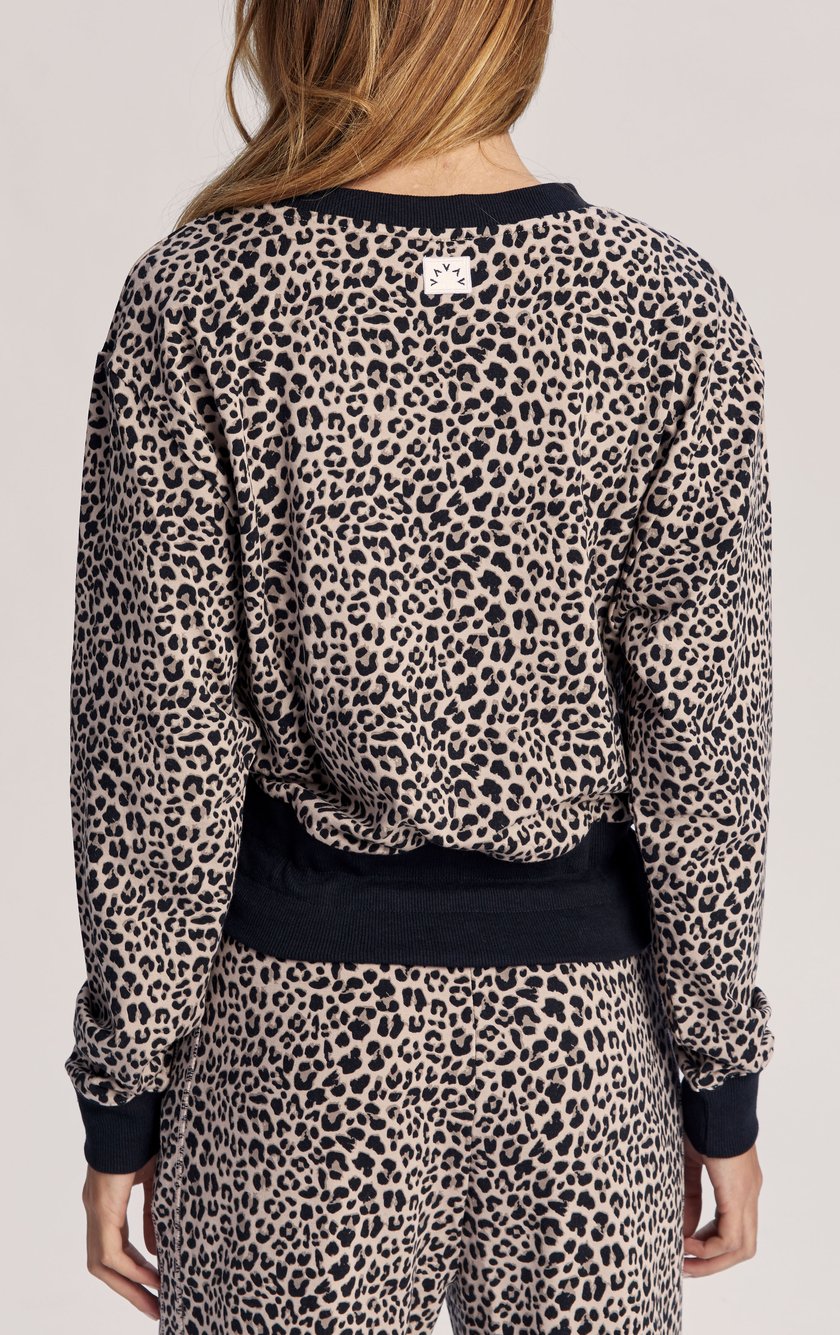 Varley Arden Sweat - Leopard All Over
