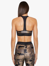 Load image into Gallery viewer, Koral Emblem Versatility Bra - Camo with Black