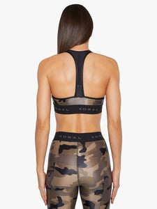 Koral Emblem Versatility Bra - Camo with Black