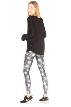 Load image into Gallery viewer, Terez Tall Band Legging - Heathered Grey Stars