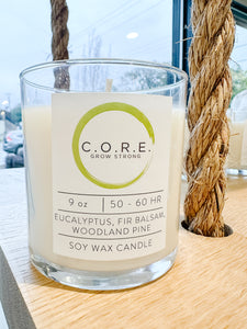 Candlefish C.O.R.E. grow strong - EUCALYPTUS. FIR BALSAM, WOODLAND PINE Soy Candle