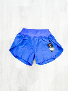 PHNX High Waist Running Shorts- Blue