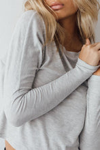 Load image into Gallery viewer, Joah Brown Alpha Longsleeve - Gray Pearl Rib