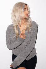 Load image into Gallery viewer, Joah Brown Cocoon Hoodie - Grey Hacci