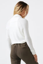 Load image into Gallery viewer, Joah Brown O/S Front Tie Cardigan - Ivory Rib Knit