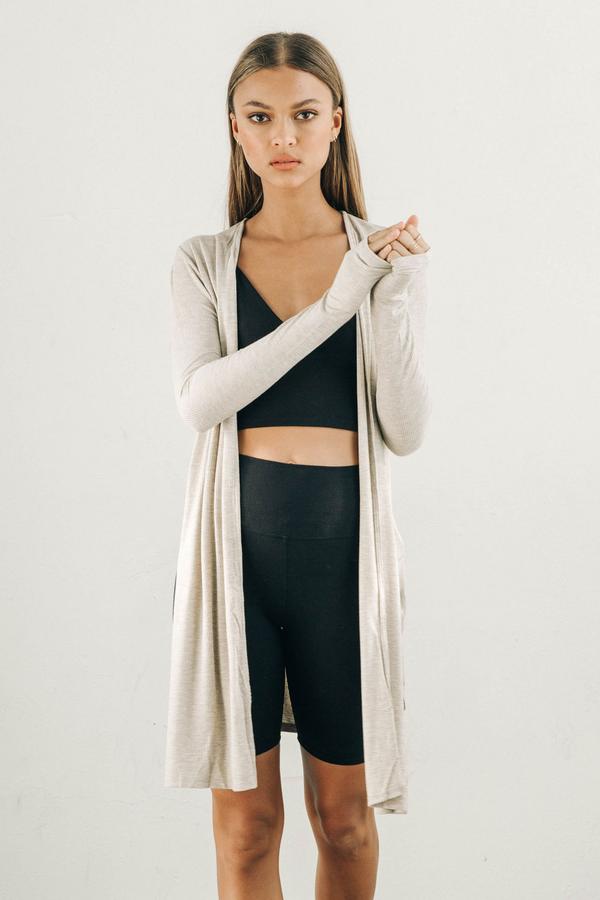 Joah Brown Luna Cardigan - Oatmeal Rib