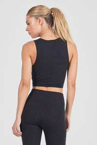 Joah Brown Marathon Crop Top - Sueded Onyx