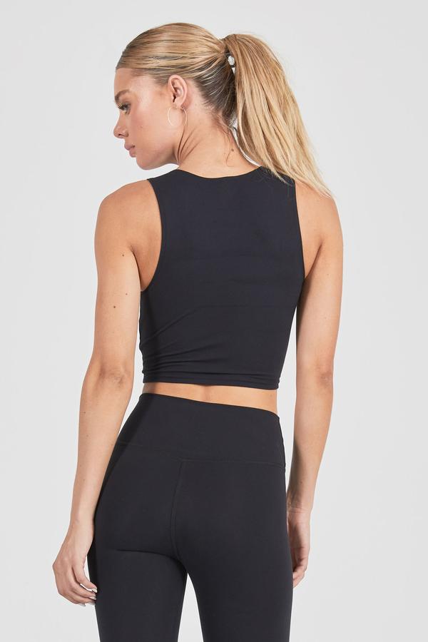 Joah Brown Marathon Crop Top - Sueded Onyx