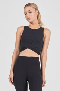 Joah Brown Marathon Crop Top - Sueded Onyx