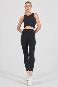 Joah Brown Marathon Crop Top - Sueded Onyx