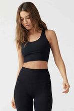 Load image into Gallery viewer, Joah Brown Varsity Bra - Sueded Onyx