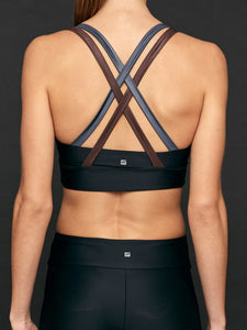 Lanston Sport Jaron Strap Bra - Metal