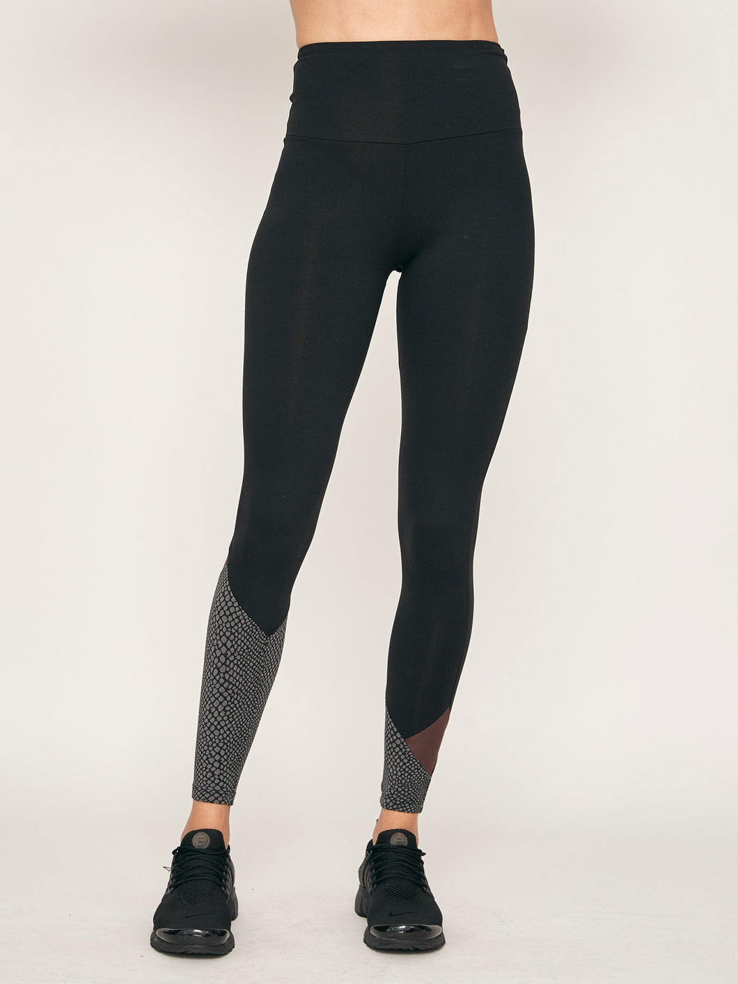 Lanston Sport Gibson Ankle Block Legging - Snake