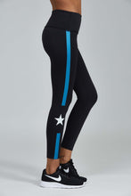 Load image into Gallery viewer, Noli Yoga Jet Legging - Black with blue stripe