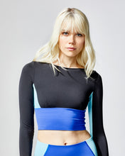 Load image into Gallery viewer, MICHI Rally Crop Top - Hydro