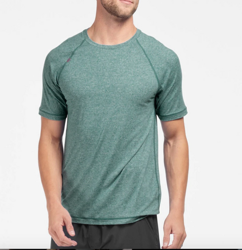 Rhône Reign Short Sleeve-Aruba Blue Heather