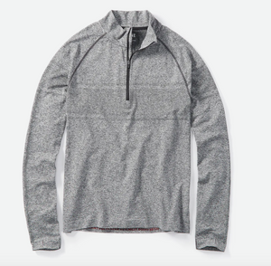 RHONE Celliant Seamless 1/4 Zip - Black Heather