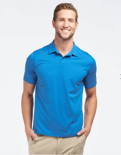 Rhone Transfer Knit Polo - Blue check