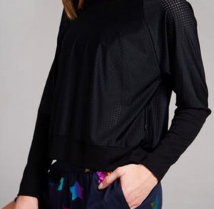 Terez Mesh Crewneck- Black