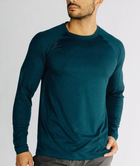 RHONE Reign Long Sleeve - Gibraltar Sea Heather