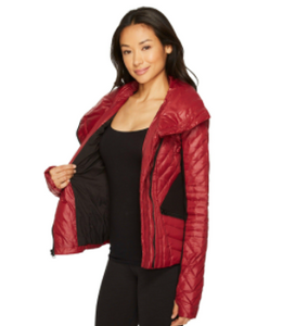 Blanc Noir Motion Panel Puffer- Garnet