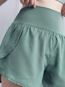 PHNX High Waist Running Shorts- Sage