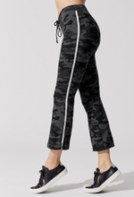Load image into Gallery viewer, Sundry Camo Flare Pant w/ Trim-Charcoal