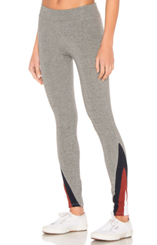 SunDry- Color Inset Yoga Pants- Heather Grey