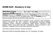 Load image into Gallery viewer, Blender Bombs Bomb Bars- Blueberry &amp; Goji (Entire Box)
