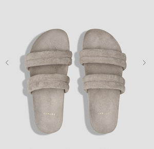 Varley Giles Quilted Slides - Mink Stone
