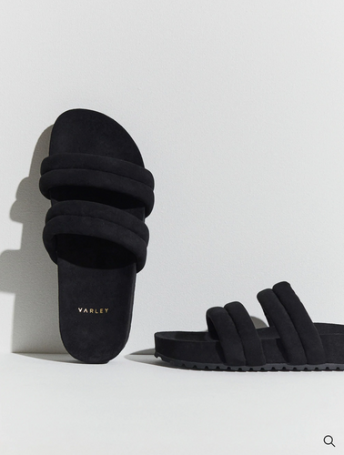 Varley Giles Quilted Slides - Black