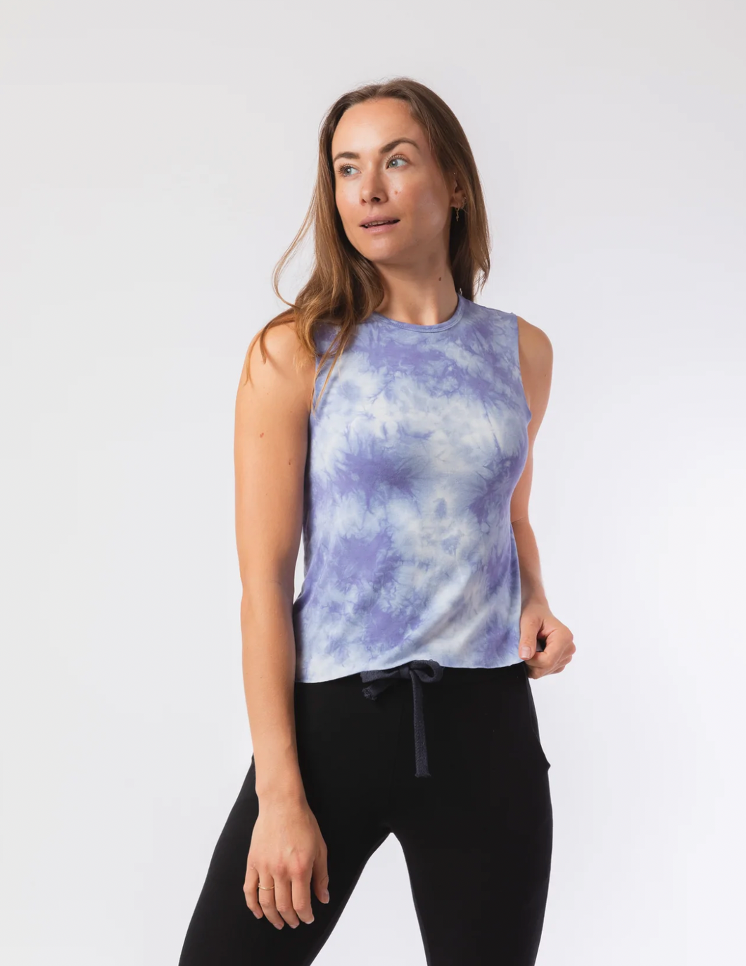 Softwear Tank- Indigo Tie Dye
