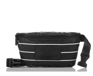 Aloha Pinstripe Mini Hip Pack - White/Black