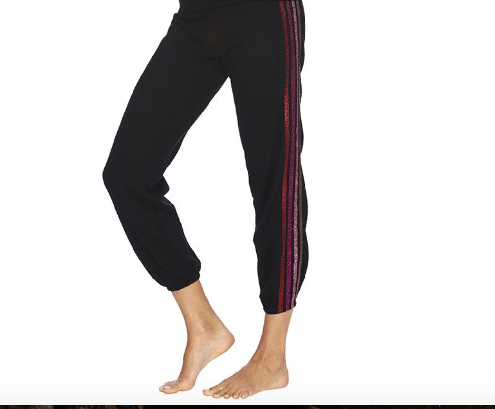 Beach Riot Love Stripe Sweatpants Multi Stripe - Pink/Red