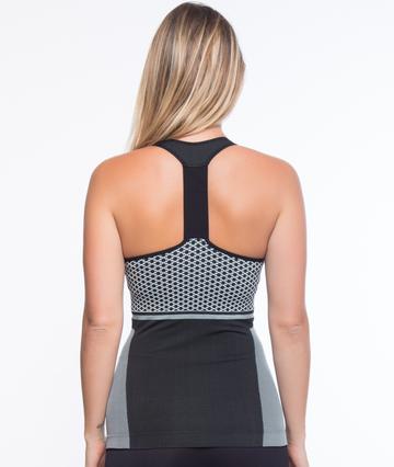 Climawear Revival Cami - Black and Blue Flower