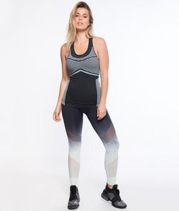 Climawear Revival Cami - Black and Blue Flower