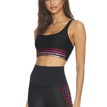 Load image into Gallery viewer, Beach Riot Leah Top- Pink &amp; Red Glitter Stripes