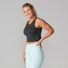 Load image into Gallery viewer, Tavi Noir Crop Tank - Charcoal Grey