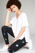 Load image into Gallery viewer, Terez Foil Printed Rainbow Star Leggings