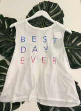 Load image into Gallery viewer, Good hYOUman Crew Neck Crop Best Day Ever - Optic White