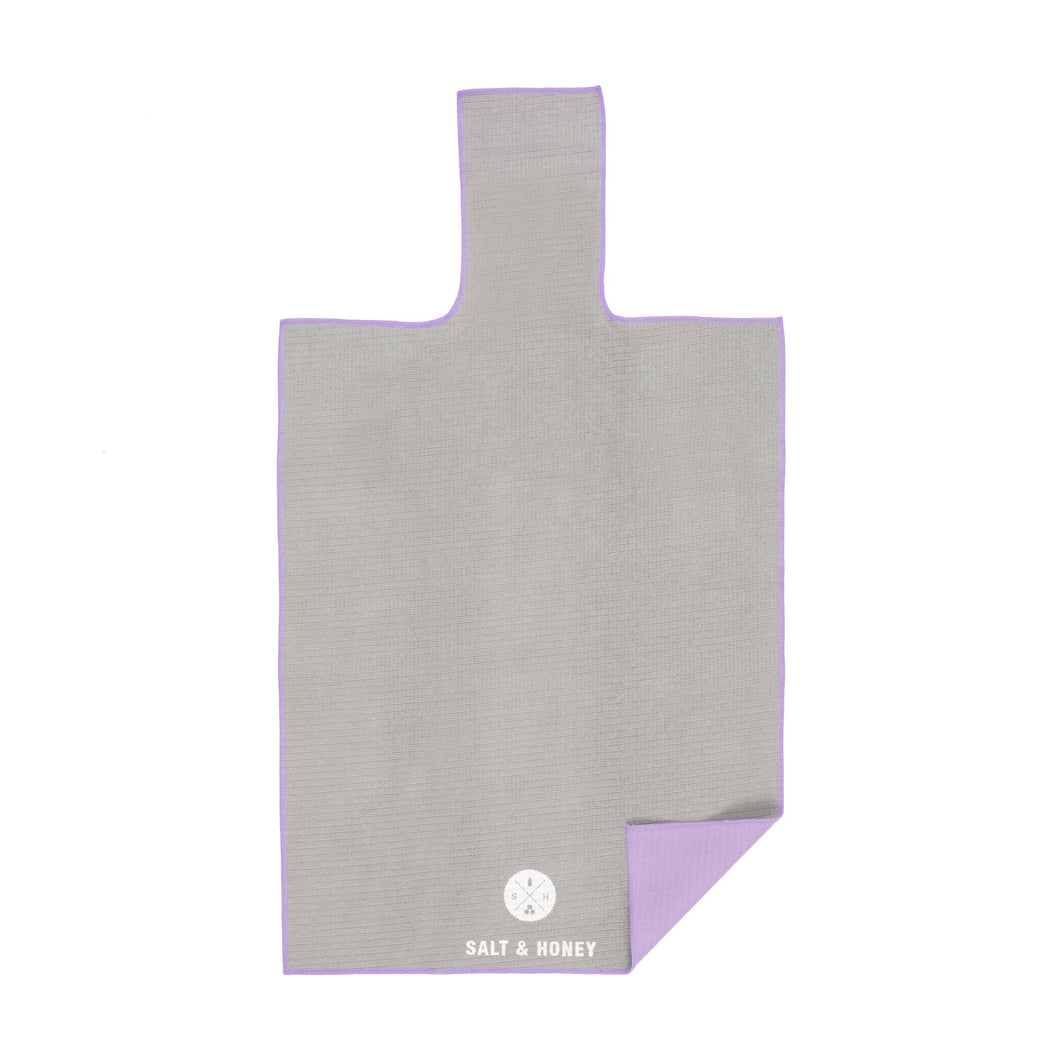 Salt & Honey Pilates Reformer Towel - Grey/Purple