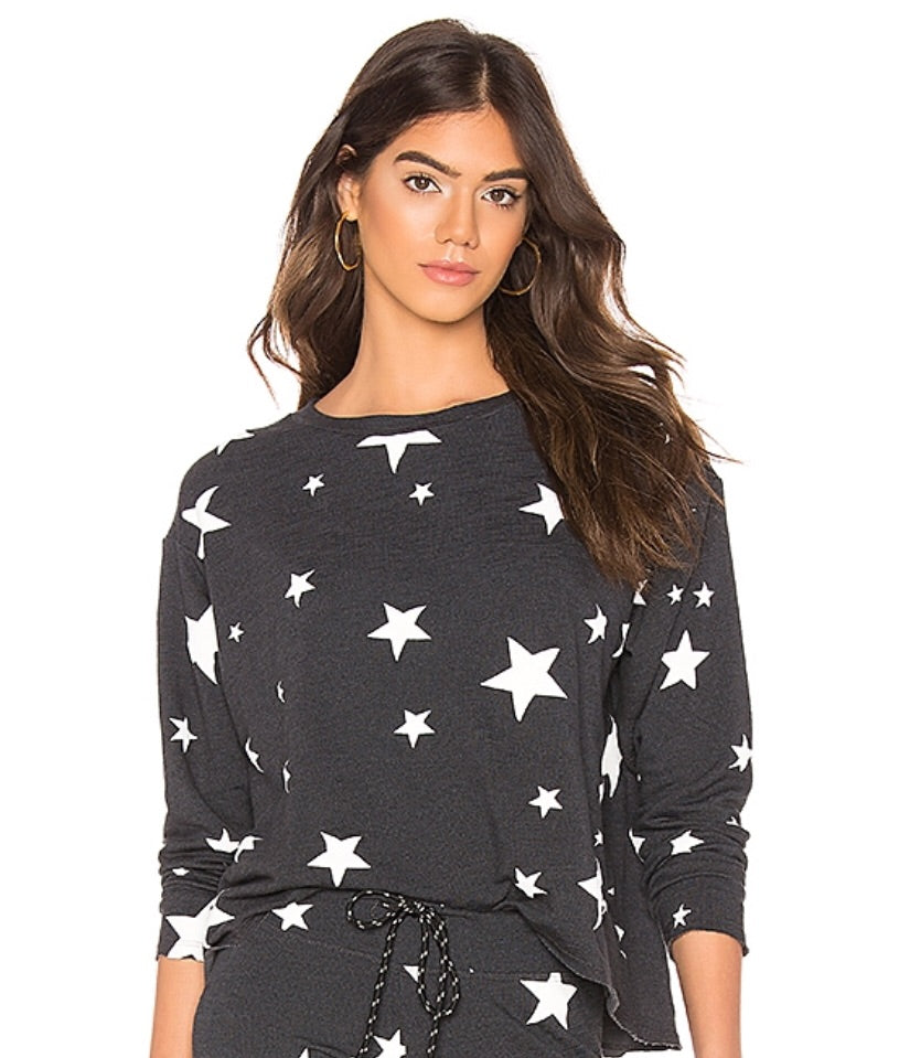 Sundry-Starprint Sweatshirt-COAL