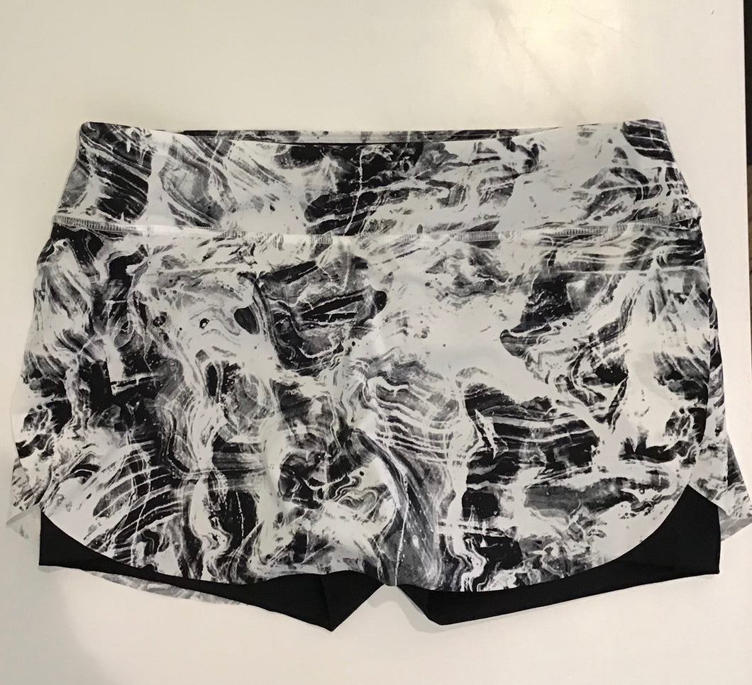 Lole Match Point Skirt White Ocean Marble