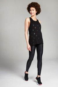 Terez Foil printed legging Skull - Black
