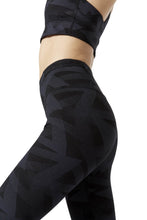 Load image into Gallery viewer, Vimmia X Geo Elastic Side Crop Legging - Black