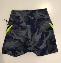 Load image into Gallery viewer, WITH Biker Short- Navy/Gray Camo w Neon Accent